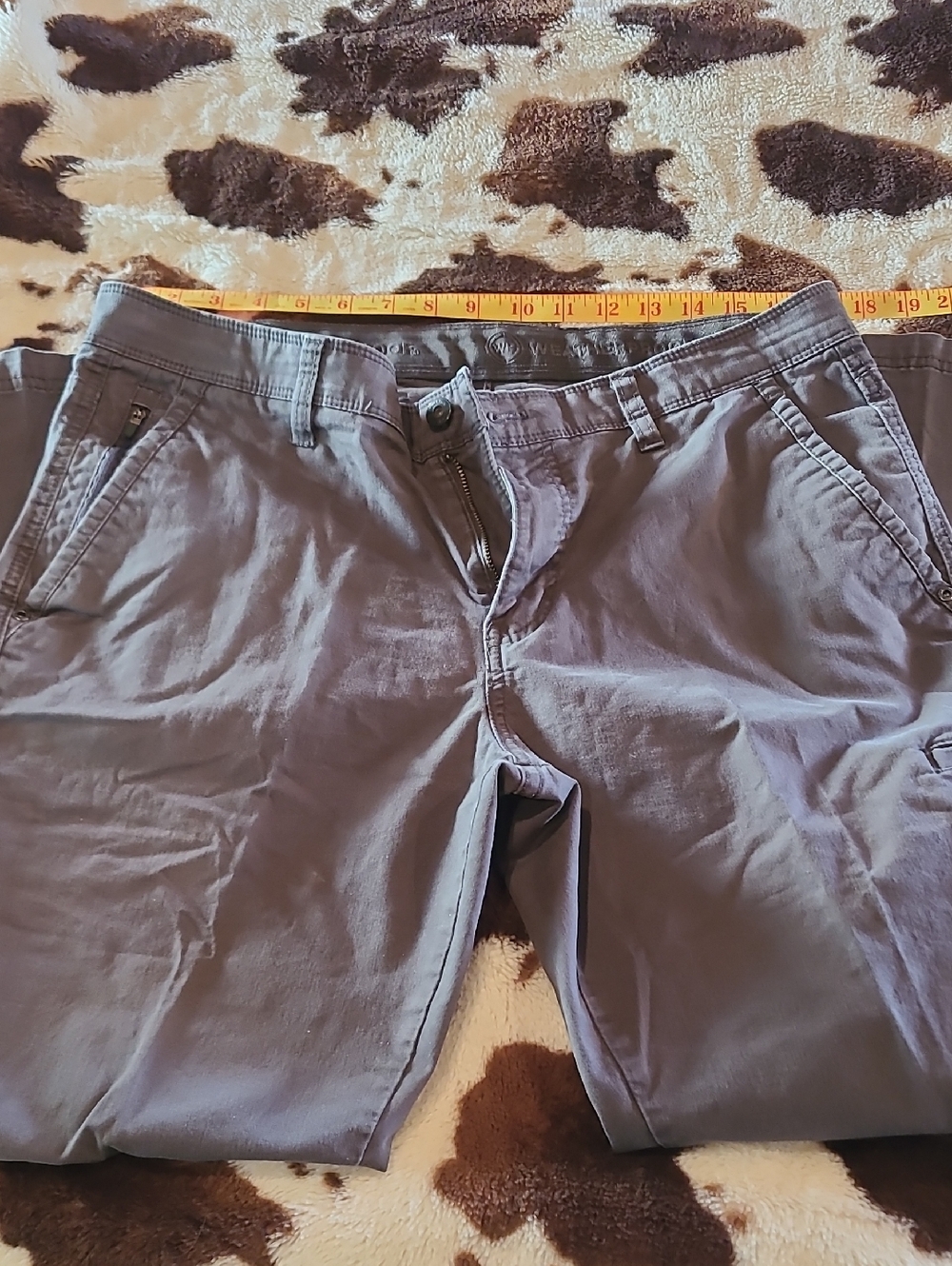 Weatherproof Men's Chinos in Slate Grey Stretch Waistband 34/30